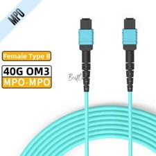 100M MPO to MPO Female OM3 Type B 8 Core 12 Core Optical Fiber Patch Cord Jumper picture