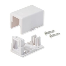 10 Pack Surface Mount Box 1 Port Signle Hole Keystone Jack Cat5e/Cat6 White picture