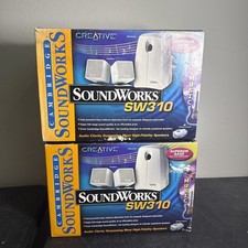 Creative Cambridge SoundWorks SW310 PC Multimedia Speaker System Lot Of 2 New picture