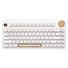 AZIO IZO Wireless Bluetooth Mechanical Keyboard White Blossom picture