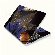 2PCS Dark Leaf Pattern Laptop Sticker PVC Decal for 15.35x10.6 Laptop picture