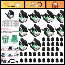 10PCS Solderless DB9 Serial Breakout Connector 9-Pin Male Female Adapter picture