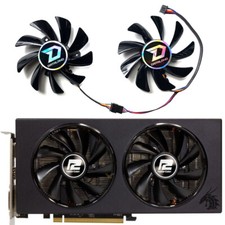 1 Pair Graphics Card Cooling Fan Heatsink for POWERCOLOR RX590 8GB Red Dragon picture