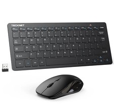 TECKNET Wireless Keyboard Mouse Combo Mini 2.4GHz Silent Quiet PC Mac Laptop picture