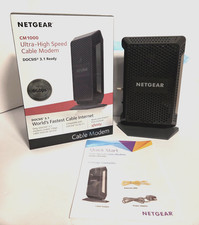 NETGEAR CM1000 Wired Ethernet Cable Modem Blk Missing Ethernet Cable Power Cord picture
