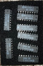 Vintage IC Chip Lot - National Semi INS8250N-B, Samsung DRAM, Motorola - 11pc picture