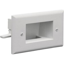 Datacomm Electronics 450009wh Easy Mount Recessed Low Voltage Slim Fit Cable Pla picture