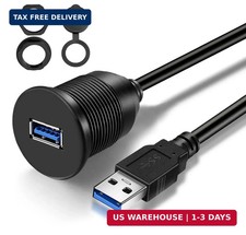 Single Port USB 3.0 Car Flush Mount Cable USB Dash Mount Adapter picture