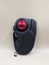 Elecom Huge Trackball Mouse M-HT1DR Wireless Black Red Ergonomic W/ Dongle picture
