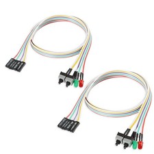 ATX Power Switch 2-Pack with LED Light Reset Cable Computer Case Power On Off picture