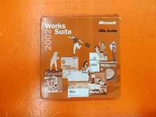 ⭐️⭐️⭐️⭐️⭐️ Microsoft Works Suite 2002 5 CD Set - READ picture