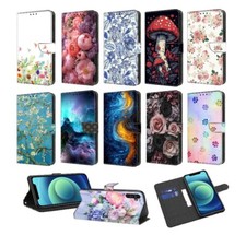 Bird Wolf Cat Flower Card Wallet Cover Case For A3 A5 A6 J5 J7 J4 J6 A15 A16 picture