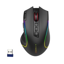 E-YOOSO Premium Wireless Bluetooth Versatile Mouse,8000 DPI,6 RGB Black picture