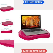 Mini Lap Desk 17x12.5 Inch Memory Foam Cushion Pink Portable for Bed Couch picture