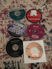6 Loose Microsoft Windows Software PC CD-ROM Lot | Discs Only Assorted picture