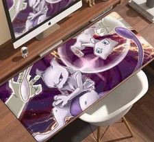 Mewtwo and Mew Psychic Energy Pokemon Extended Gaming Desk Mat Mouse Pad picture