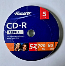 Memorex High Quality CD-R Recordable Discs Shrink Pack 80min 700MB 52x (5 Pack) picture