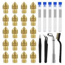 20 PCS MK8 Ender 3 V2 Nozzles 0.4MM, 3D Printer Extruders Brass Nozzles, 3D... picture