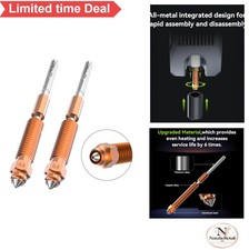 3D Printer Nozzle Kit 0.4mm 2PCS Titanium Alloy Copper Hardened Steel picture