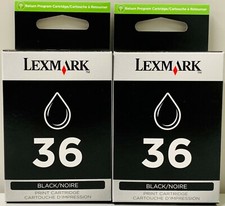 New Genuine Lexmark 36 2PK Ink Cartridges Box X Series X4650 X3650 picture