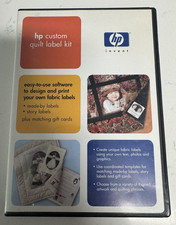 HP Custom Quilt Label Kit Software CD Windows XP Mac OS X Quilt Labels picture