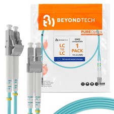 1m 3.28ft LC To SC UPC Multimode Duplex Fiber Optic Patch Cable 50/125m OM3 picture
