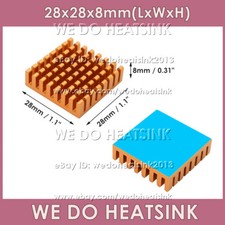 28x28x8mm With or Without Tape Electronic Radiators Heatsink for CPU GPU IC Chip picture