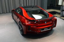 Cars bmw i8 coupe electric Desk Mat Stitched picture