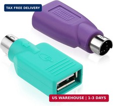 2 Pcs PS2 to USB Adapter Female to Male Keyboard Adapter picture