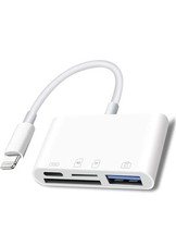 Lightning to SD Card Reader - 4 in 1 Memory Card Adapter for Iphone with USB Fem picture