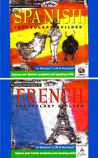SOFTKEY  SPANISH + FRENCH VOCABULARY BUILDER  CD-ROM FOR WINDOWS AND MACINTOSH picture