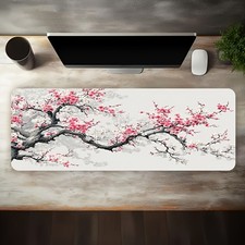 1pc Multiple Sizes Large Gaming Mouse Pad with Cherry Blossom Branch Design - picture