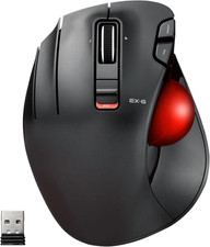 ELECOM EX-G Left Handed Thumb Control Trackball Mouse Wireless M-XT4DRBK-G picture