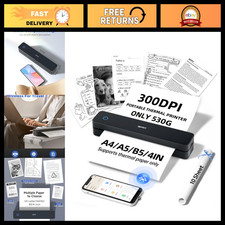 Portable Thermal Printer 300DPI - Compact Mobile Travel Printer for On-the-Go Pr picture