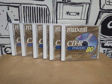 6 Maxell CD-R Music 80 min Audio Recording Blank Disc Media New in Jewel Cases picture