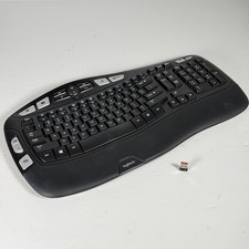 Logitech K350 Wireless Wave Ergonomic Keyboard, Unifying Receiver USB Dongle picture