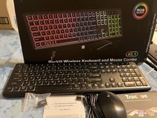 HAVIT HV-KB558CM Rainbow Backlit Gaming Keyboard and Mouse Combo  - Black picture