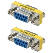 2x DB9 D-SUB 9-Pin RS232 Serial Female to Female Coupler Gender Changer Adapter picture