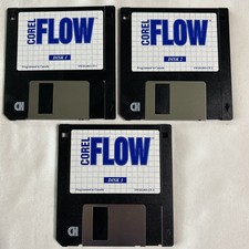 Corel Flow for Windows – 3.5” Floppy Disk Set (3 Disks) – Diagramming Software picture