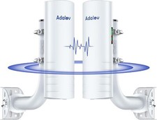 5KM Point to Point Wireless Bridge 2 Pack Mount AdaLov CPE361 5.8GHz 2x1Gbps LAN picture