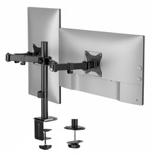 Mount-It Dual Monitor Arm, Heavy Duty Desk Mount for 2 Screens 13-32 in picture