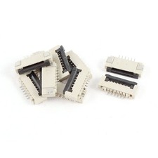10Pcs Clamshell Type Bottom Port 6Pin 1.0mm Pitch FFC FPC Sockets Connector picture