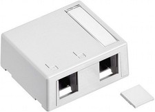 Leviton QuickPort 2-port White Surface-Mount Box Pack of 20 picture