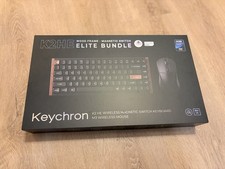 Keychron K2HE Wood Frame Wireless Magnetic Switch Keyboard Elite Bundle - mint picture